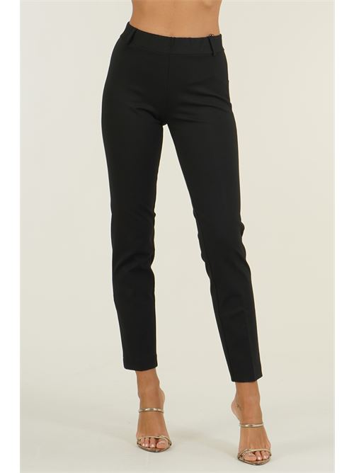 Pantalone in punto milano elastico Elmas Phil | 011183NERO